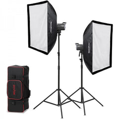 Godox 2-Light Kit Litemons LA200Bi Bi-color LED K2 with accessories