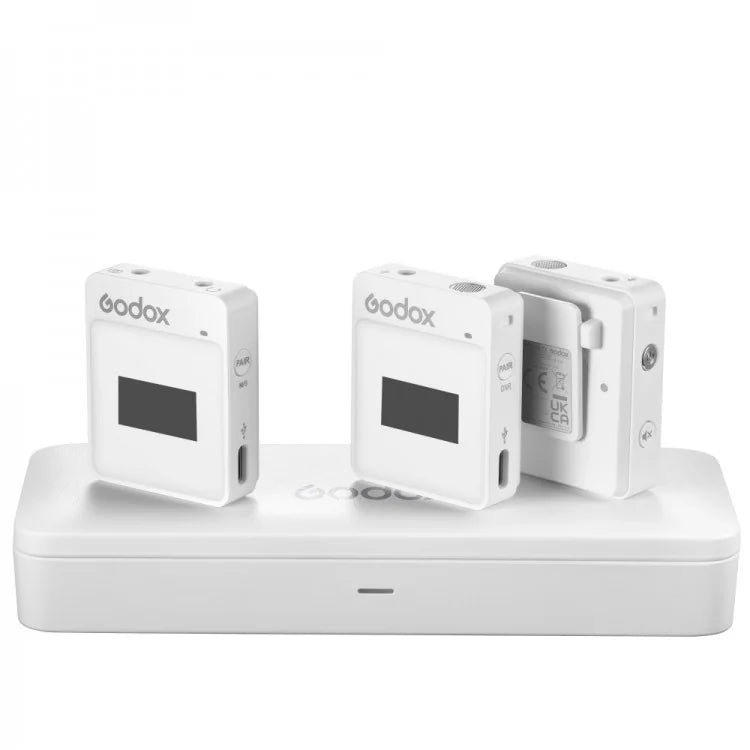 Godox MoveLink II M2 Compact Digital Wireless Microphone System (White)