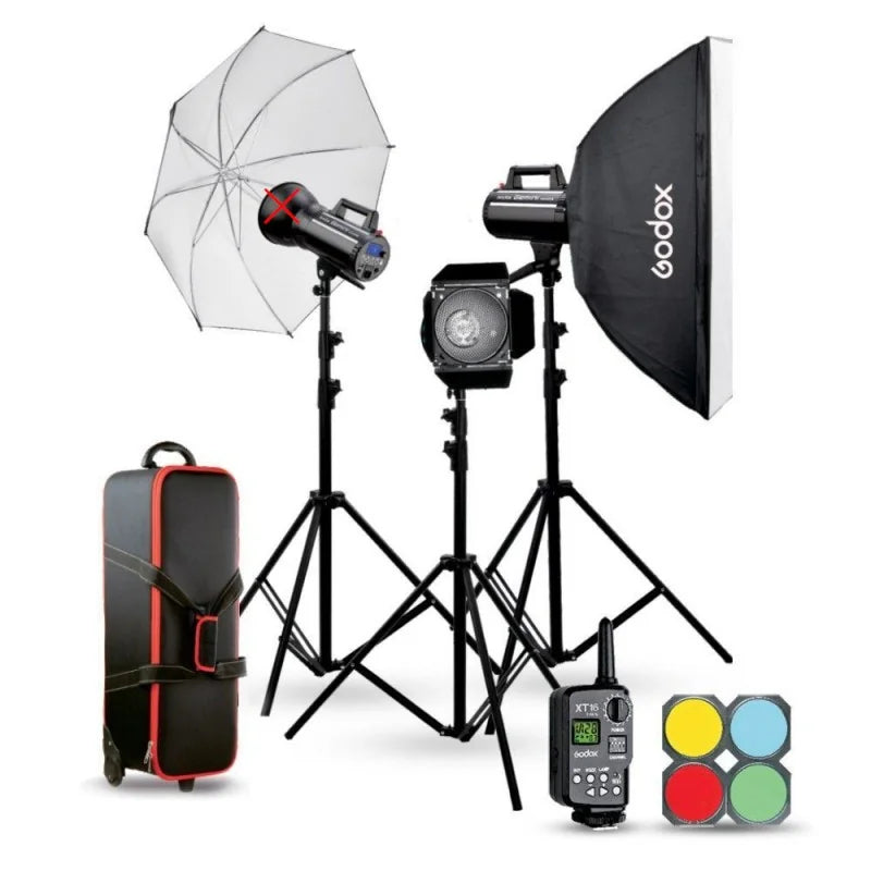 Studio flash kit Godox GSII 2xGS200II GS400II